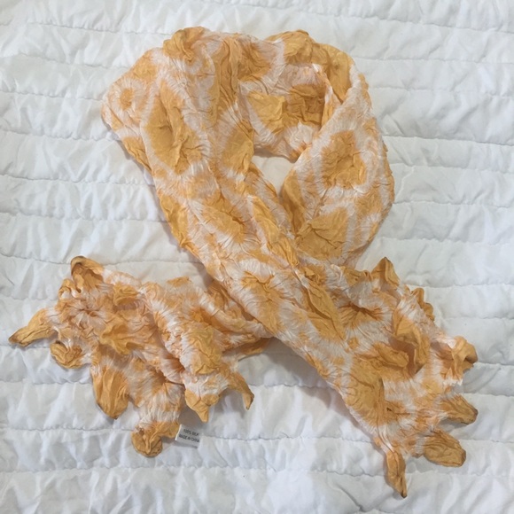 Creamsicle Orange Silk Scarf - Picture 4 of 7